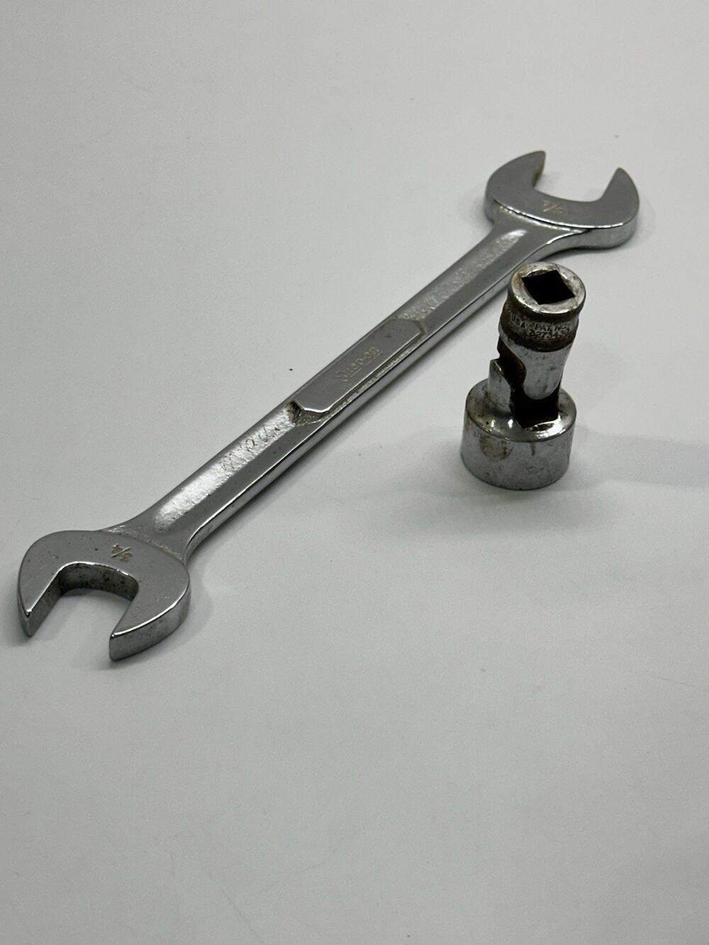 Vintage Snap-On VS2428 Angle Head Open End Wrench W/ Fsum22 Swivel